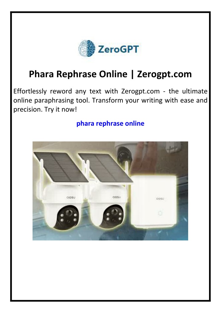 phara rephrase online zerogpt com