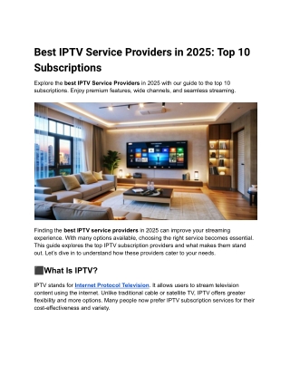 best iptv service providers in 2025