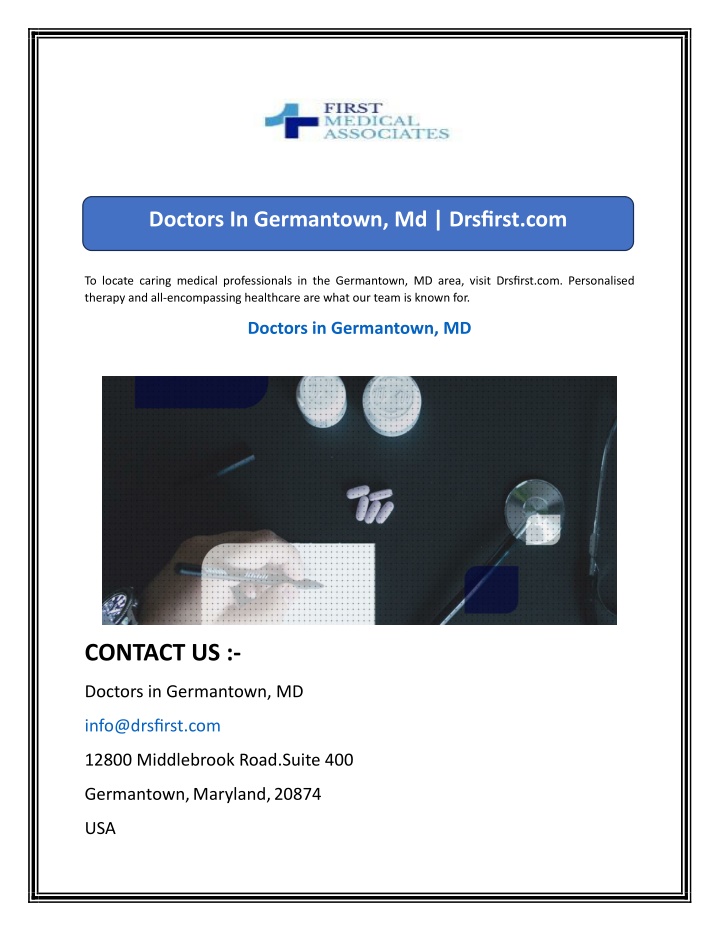 doctors in germantown md drsfirst com