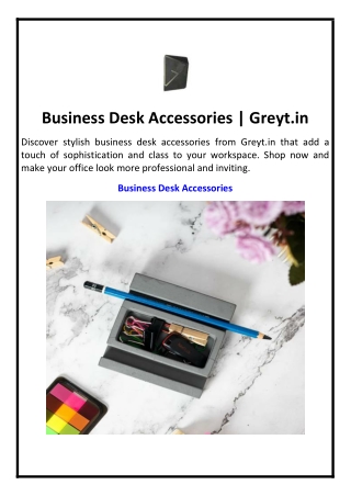 Business Desk Accessories | Greyt.in