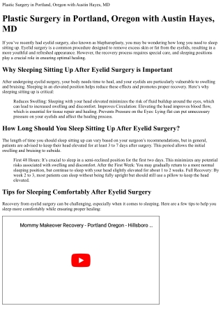 Plastic Surgery in Portland Oregon with Austin Hayes MD