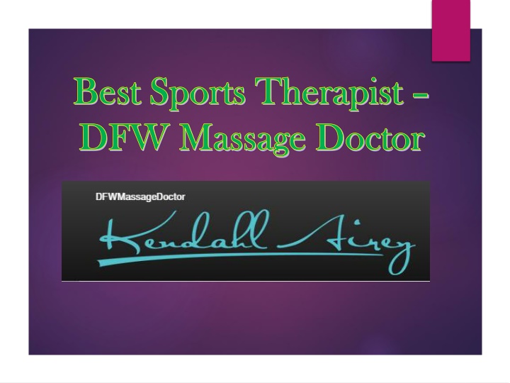 best sports therapist dfw massage doctor