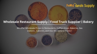Wholesale Restaurant Supply  Food Truck Supplier  Bakery