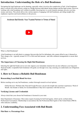 introduction understanding the role of a bail