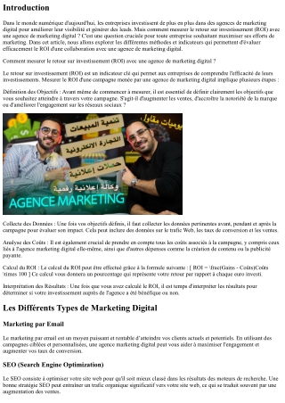 Comment mesurer le retour sur investissement (ROI) avec une agence de marketing