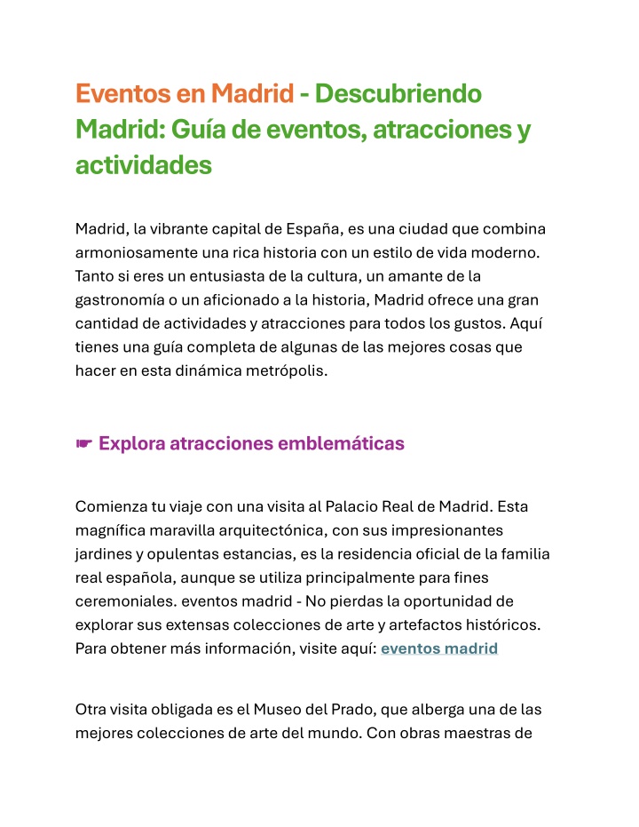 eventos en madrid descubriendo madrid