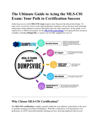 mls-c01 exam pdf