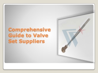 Comprehensive Guide to Valve Set Suppliers