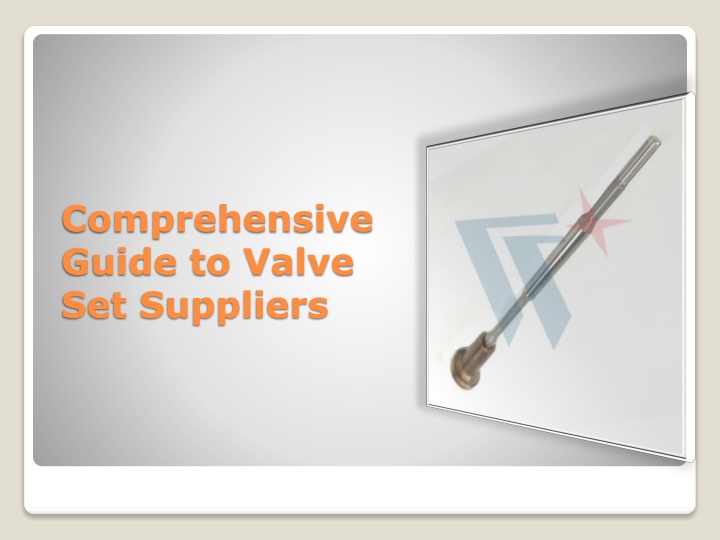 comprehensive guide to valve set suppliers