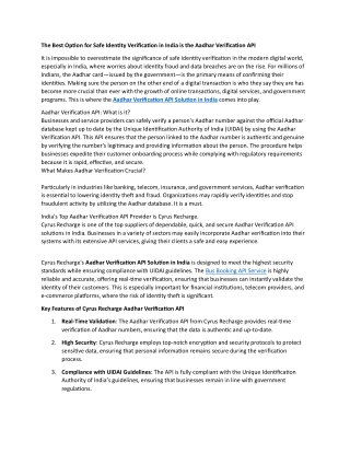 the best option for safe identity verification