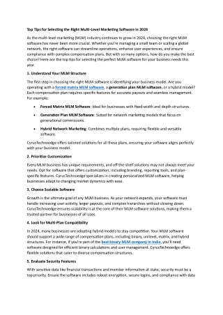 top tips for selecting the right multi level