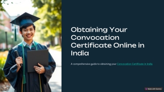Obtaining Your Convocation Certificate Online in India