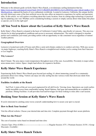 All You Need to Know about the Location of Kelly Slater’s Wave Ranch