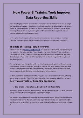 training for power bi