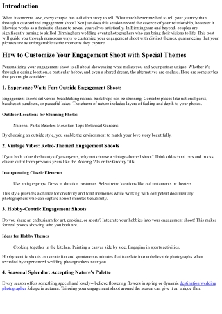 How to Individualize Your Engagement Shoot with Distinct Themes
