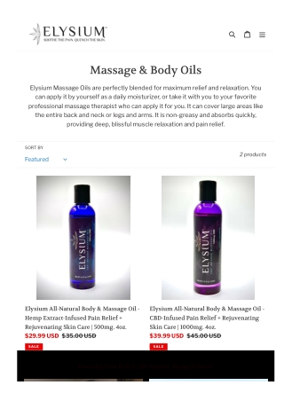 Elysium All-Natural Body & Massage Oil benefits