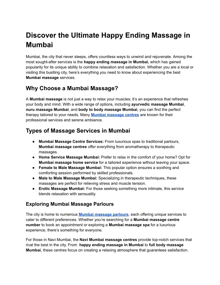 discover the ultimate happy ending massage