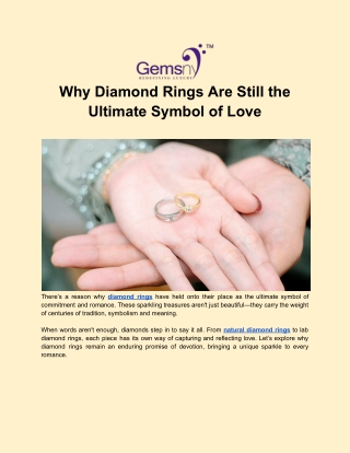 Why Diamond Rings Are Still the Ultimate Symbol of Love