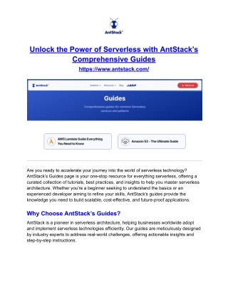 Antstack's Comprehensive Guides