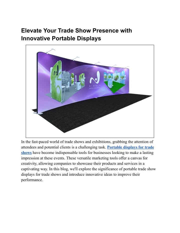 elevate your trade show presence with innovative