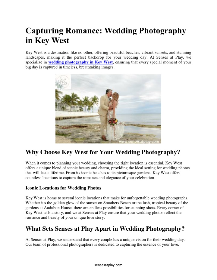 capturing romance wedding photography in key west