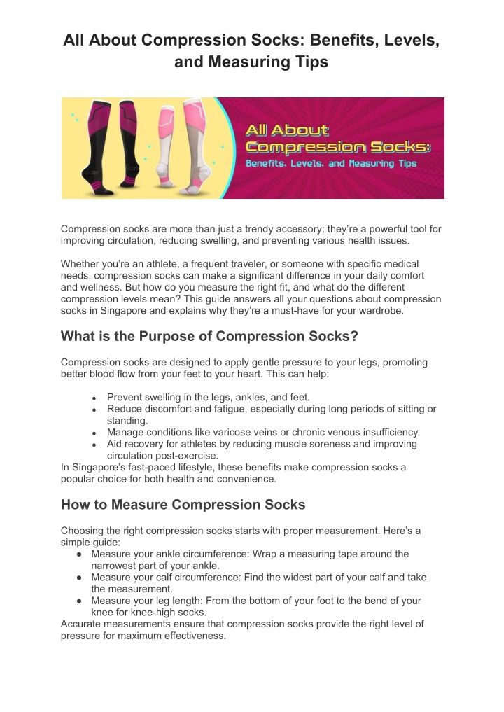 all about compression socks benefits levels