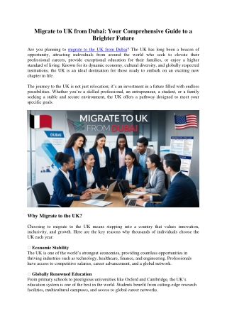 migrate to uk from dubai your comprehensive guide
