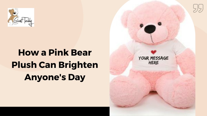 how a pink bear plush can brighten anyone s day