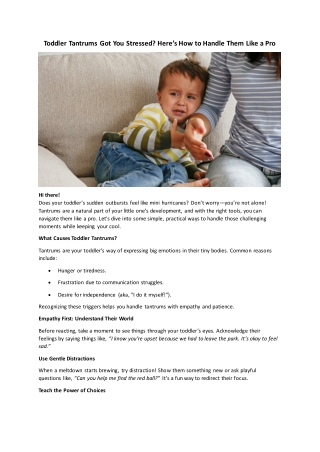 toddler tantrums got you stressed here