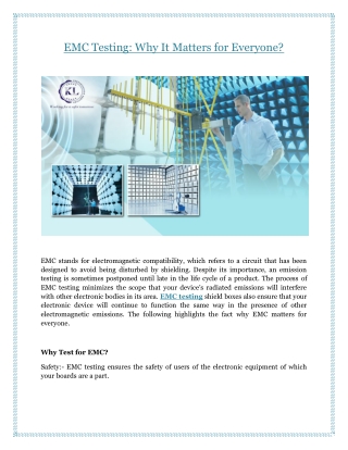 EMC Testing- Why It Matters for Everyone