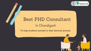 best phd consultant