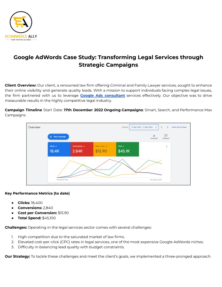 google adwords case study transforming legal