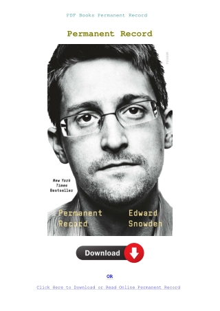 PDF Books Permanent Record
