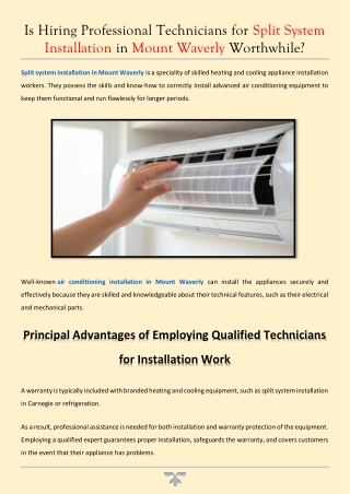 is hiring professional technicians for split