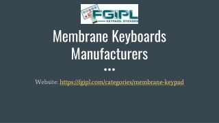 Membrane Keyboards Manufacturers