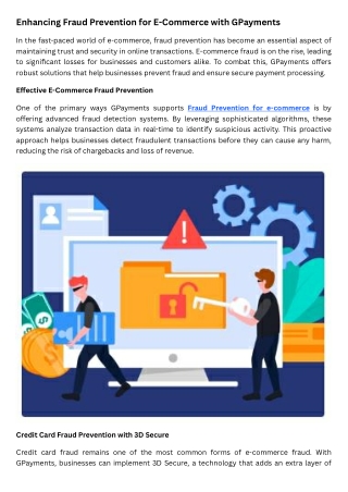 Enhancing Fraud Prevention for E-Commerce with GPayments