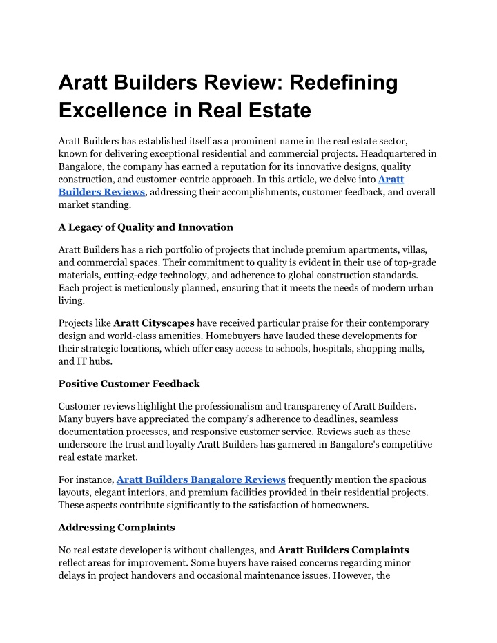 aratt builders review redefining excellence