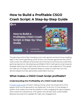 How to Build a Profitable CSGO Crash Script: A Step-by-Step Guide