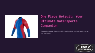 One Piece Wetsuit: Your Ultimate Watersports Companion