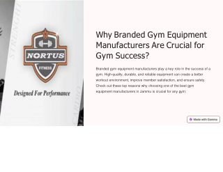 Why Branded Gym Equipment Manufacturers Are Crucial for Gym Success?