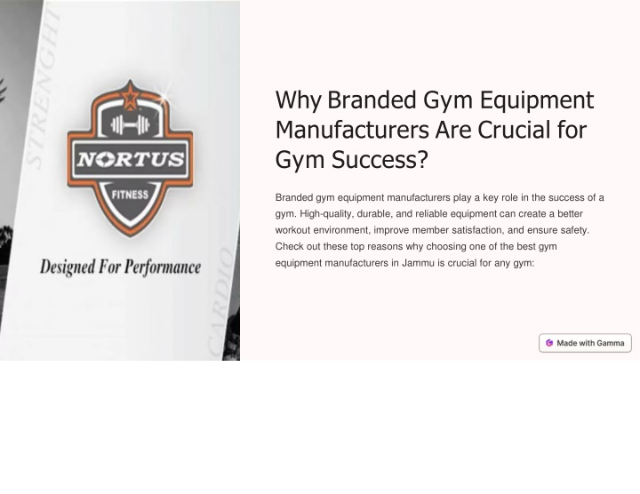 why branded gym equipment manufacturers