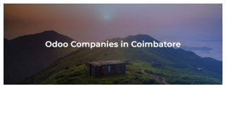 Odoo Companies in Coimbatore