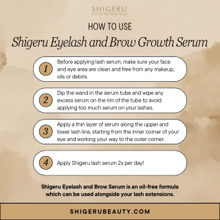 How to Use Shigeru Eyelash and Brow Growth Serum