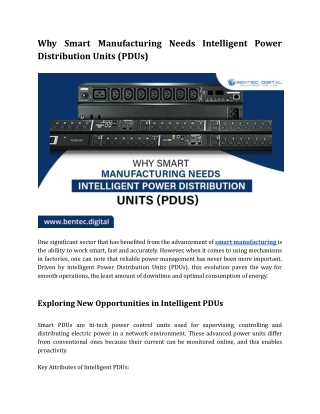 Why Smart Manufacturing Needs Intelligent Power Distribution Units (PDUs).docx