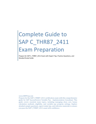 Complete Guide to SAP C_THR87_2411 Exam Preparation