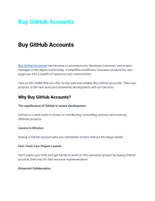 One Of The Best Website To Buy GitHub Accounts