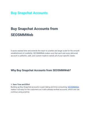 The Best Place to Buy Snapchat Accounts
