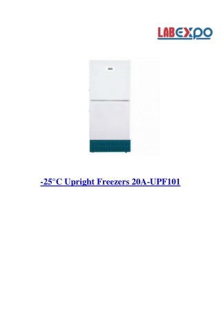 -25°C Upright Freezers 20A-UPF101