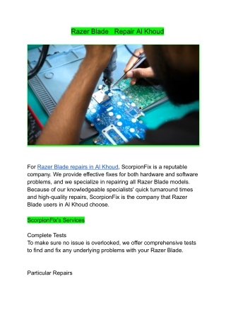 razer blade repair al khoud