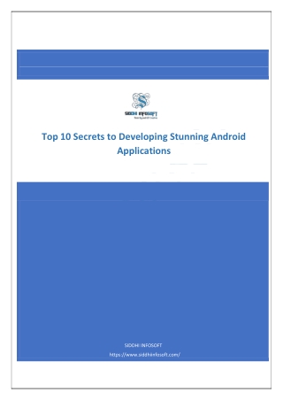 top 10 secrets to developing stunning android
